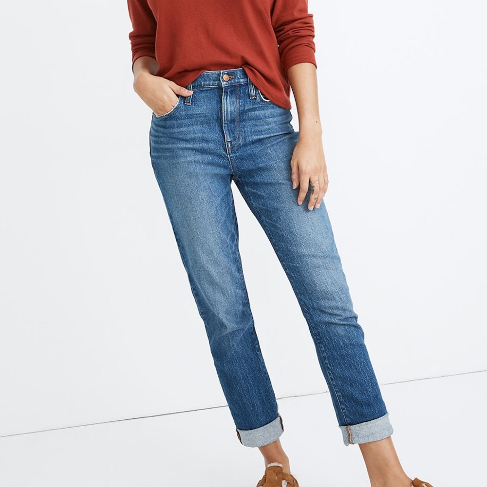 Madewell high-rise slim boyjean